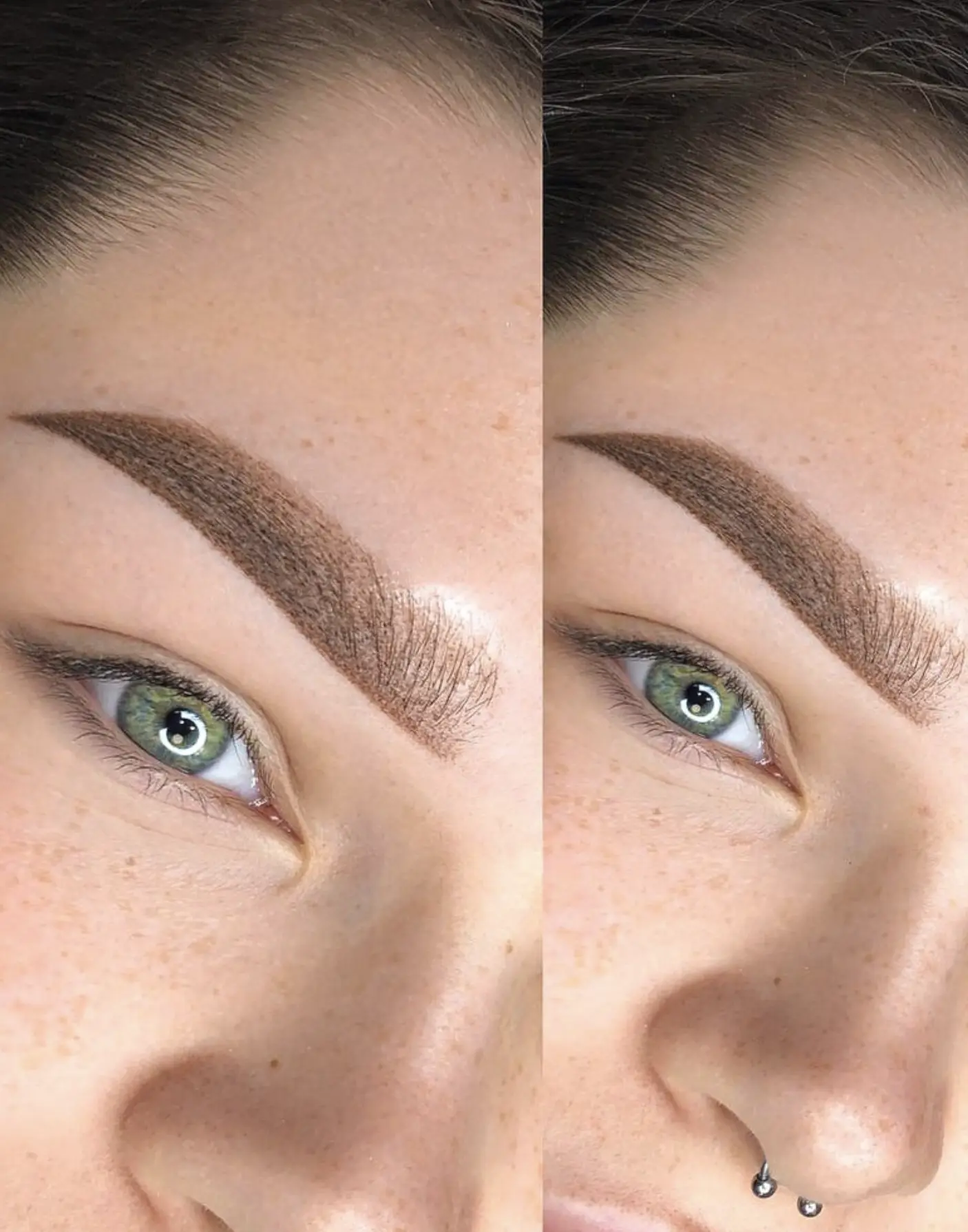 faded ombre brows after 2 years